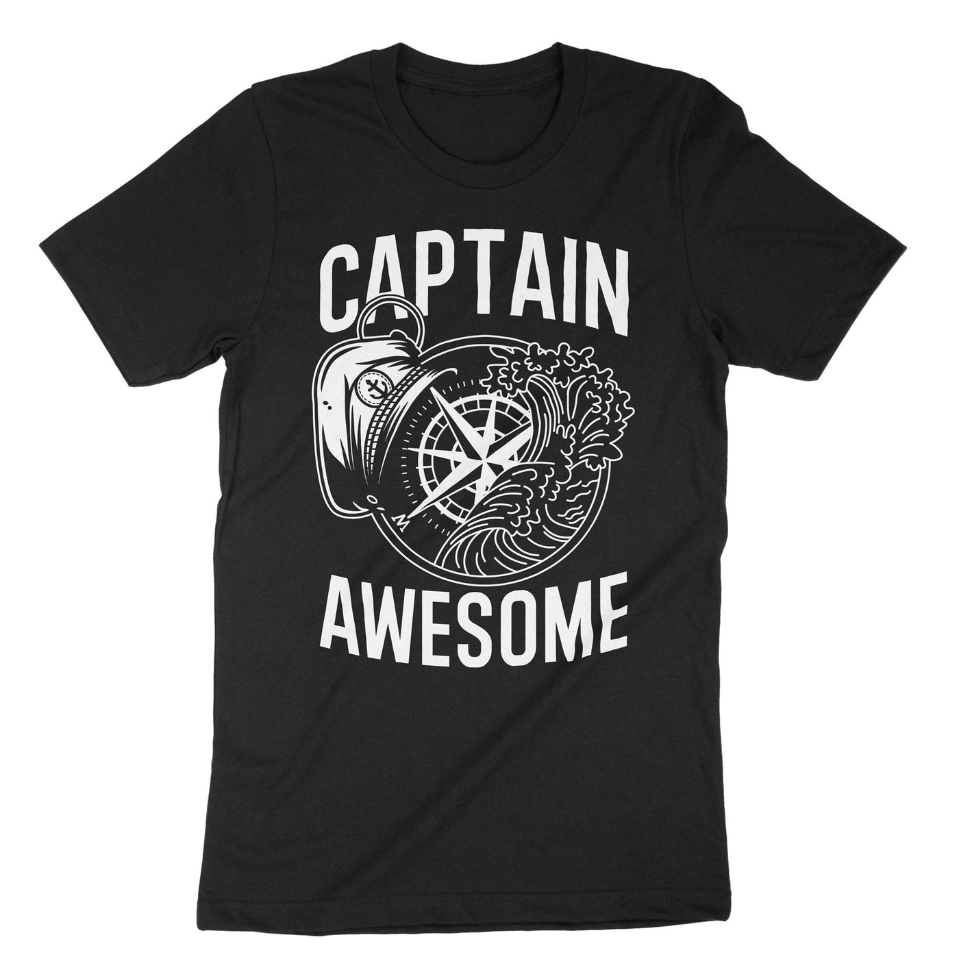 Black Captain Awesome T-Shirt#color_black