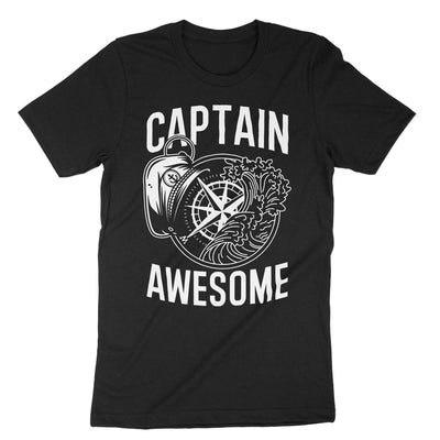 Black Captain Awesome T-Shirt#color_black