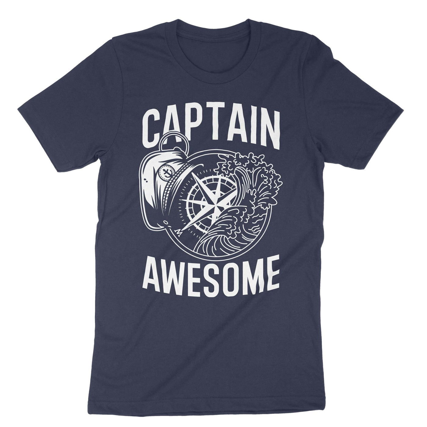 Navy Captain Awesome T-Shirt#color_navy