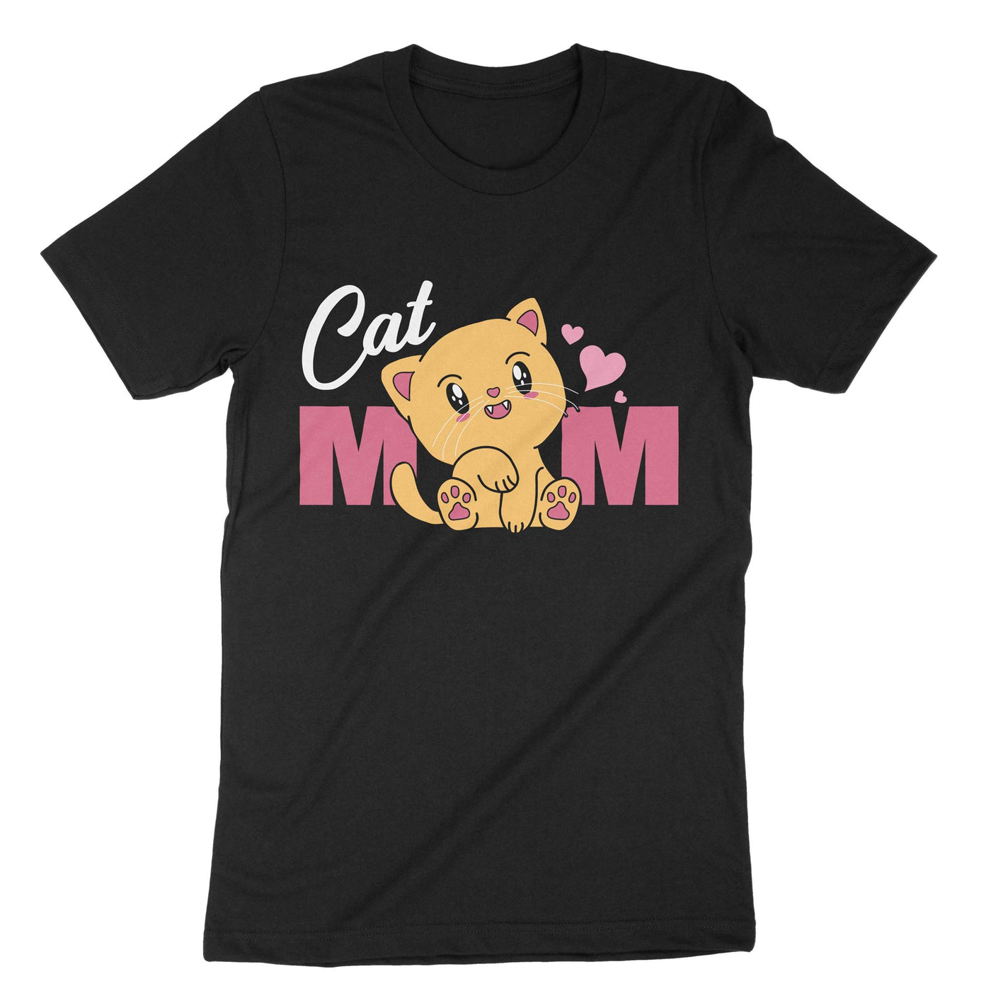 Black Cat Mom T-Shirt#color_black