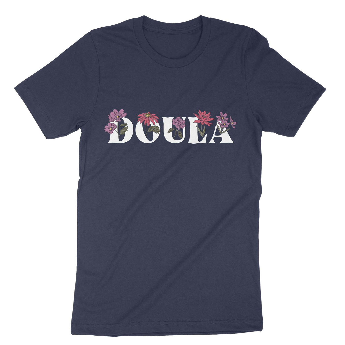 Navy Doula Floral T-Shirt#color_navy