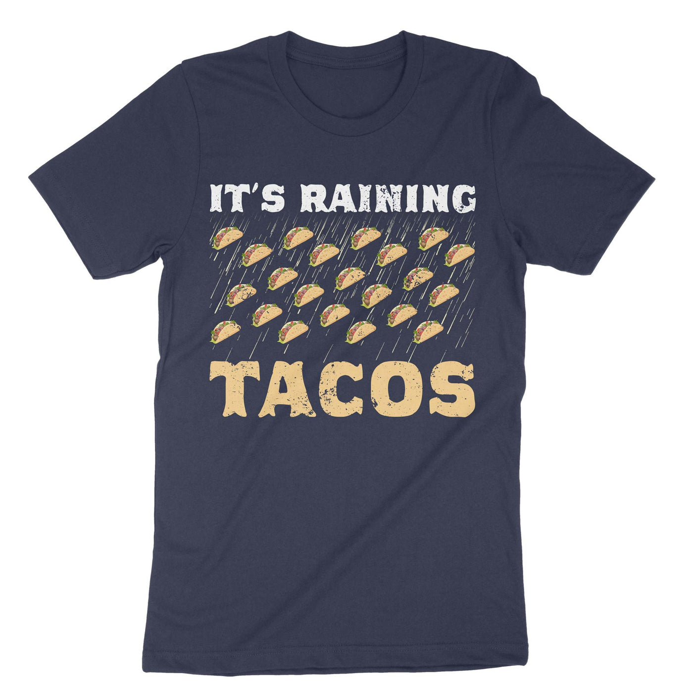 Navy Its Raining Tacos T-Shirt#color_navy