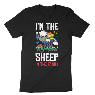 Black Lgbt Sheep Family T-Shirt#color_black