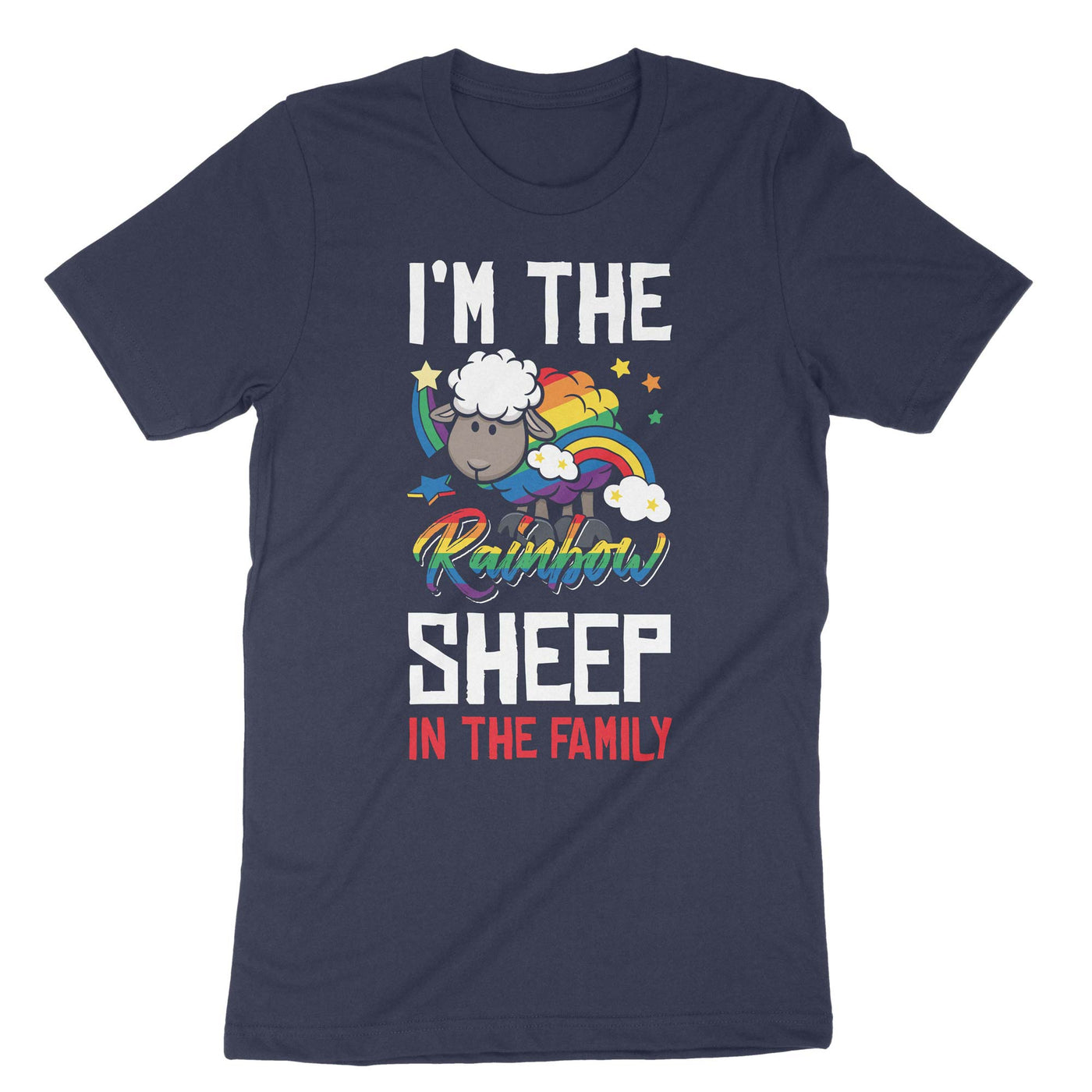 Navy Lgbt Sheep Family T-Shirt#color_navy