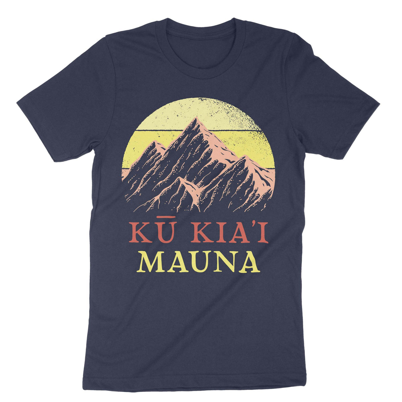 Navy Mauna Kea Protect Hawaii T-Shirt#color_navy