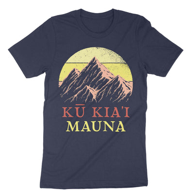 Navy Mauna Kea Protect Hawaii T-Shirt#color_navy
