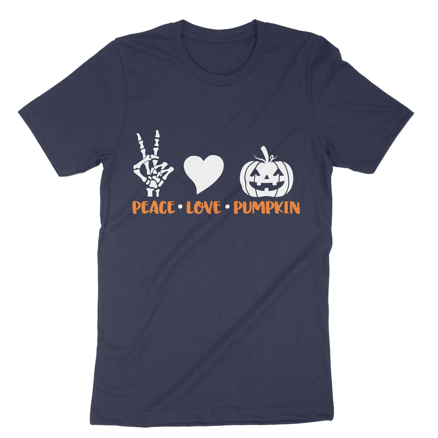 Navy Peace Love Pumpkin T-Shirt#color_navy