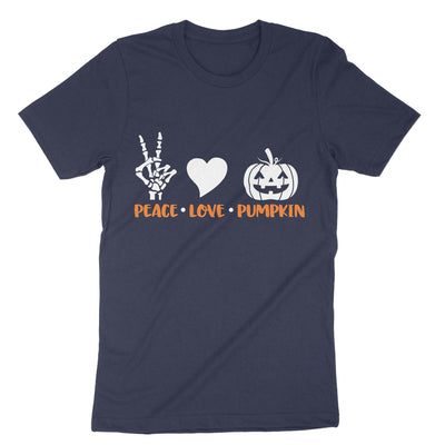 Navy Peace Love Pumpkin T-Shirt#color_navy