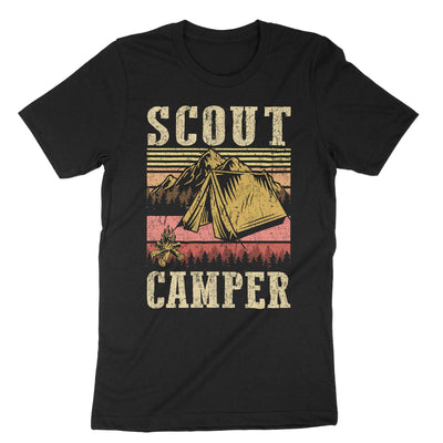 Black Scout Life Camping T-Shirt#color_black
