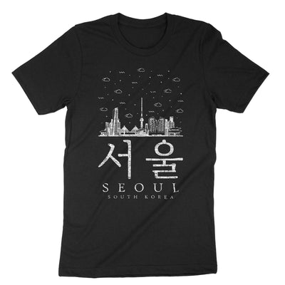 Black Seoul Korea In Hangul T-Shirt#color_black