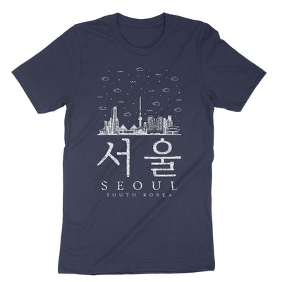 Navy Seoul Korea In Hangul T-Shirt#color_navy
