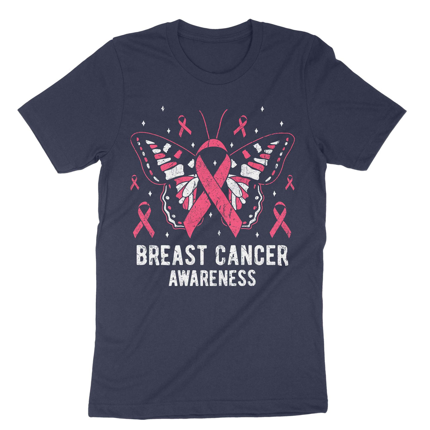 Navy Breast Cancer Awareness T-Shirt#color_navy