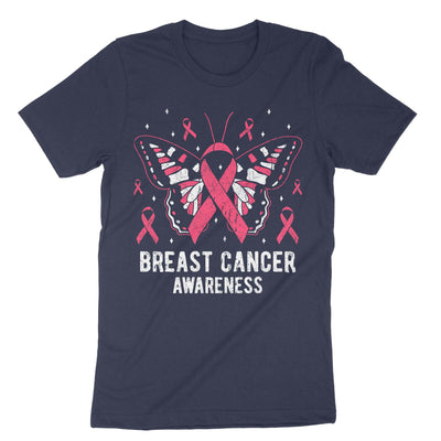 Navy Breast Cancer Awareness T-Shirt#color_navy