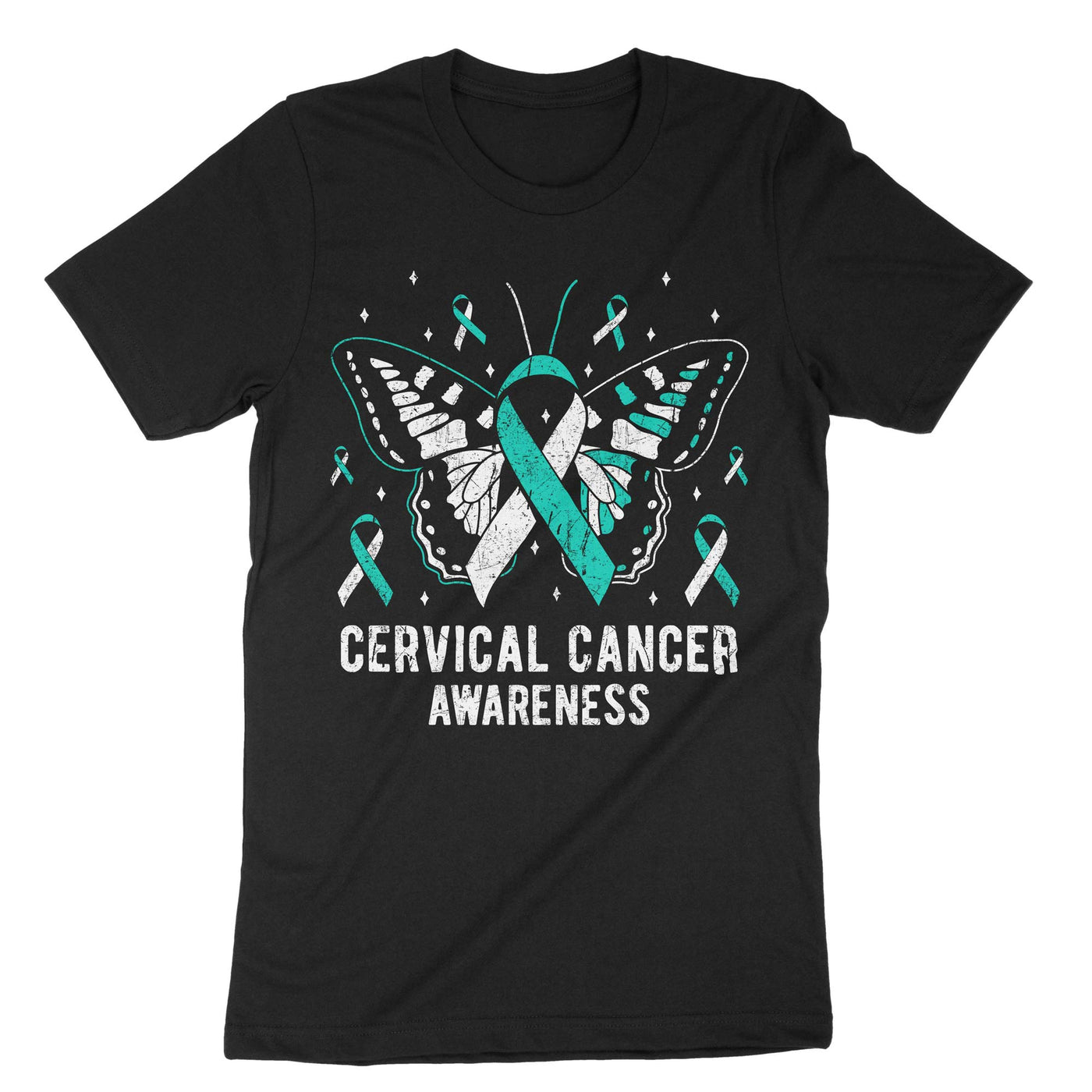 Black Cervical Cancer Awareness T-Shirt#color_black