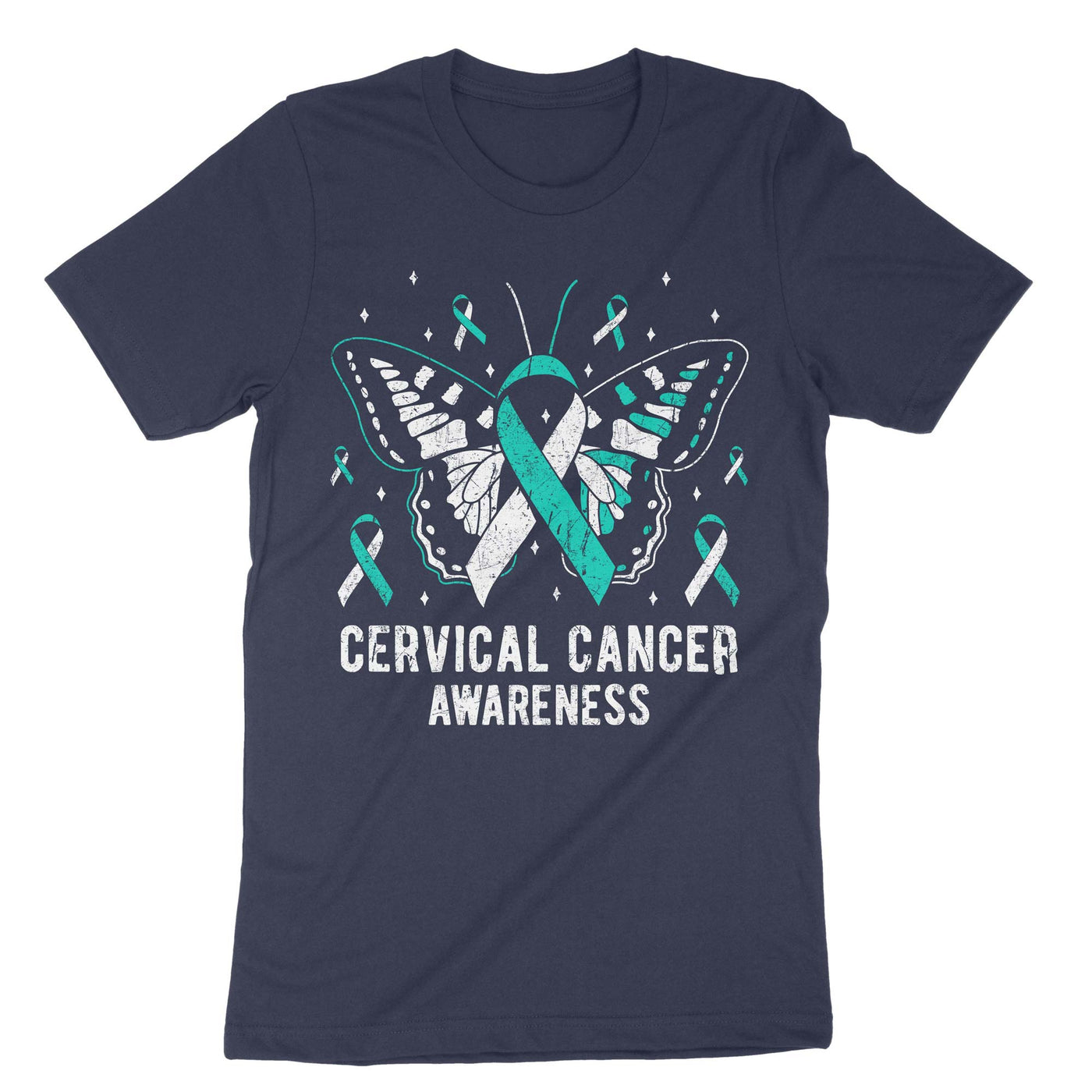 Navy Cervical Cancer Awareness T-Shirt#color_navy