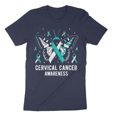 Navy Cervical Cancer Awareness T-Shirt#color_navy