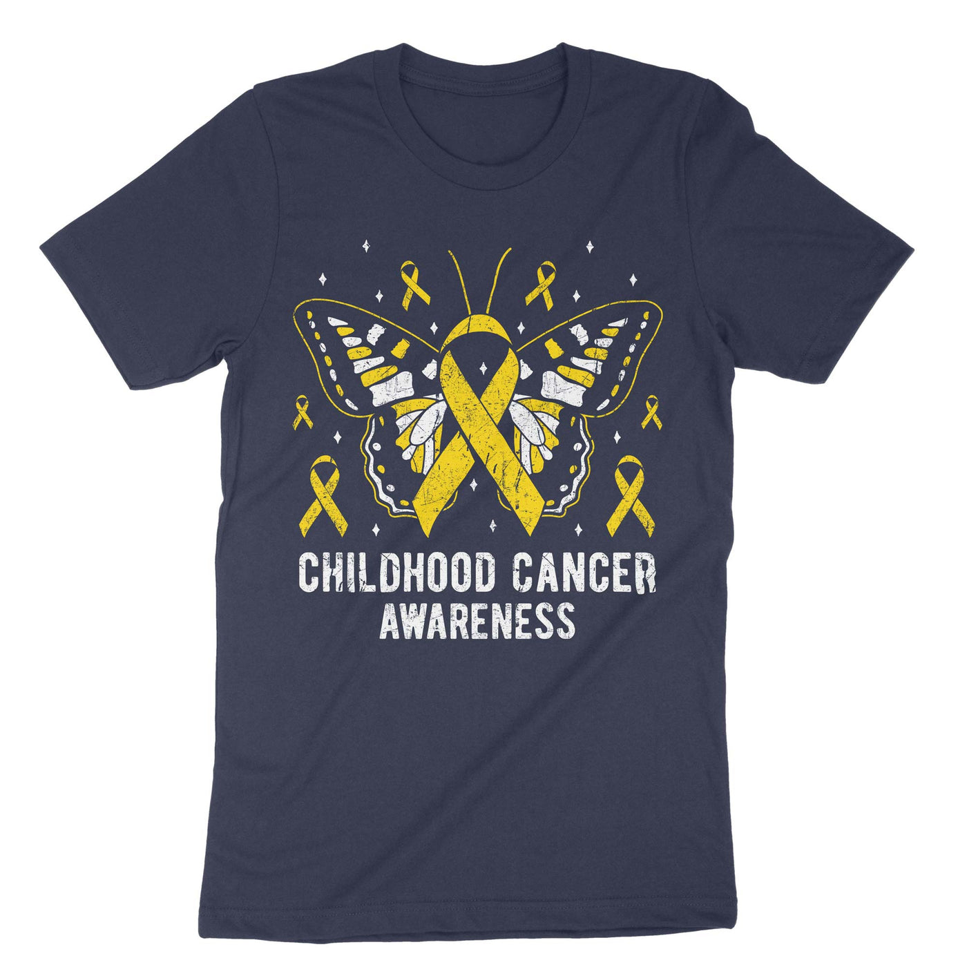 Navy Childhood Cancer Awareness T-Shirt#color_navy