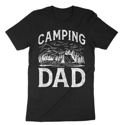 Black Camping Dad T-Shirt#color_black
