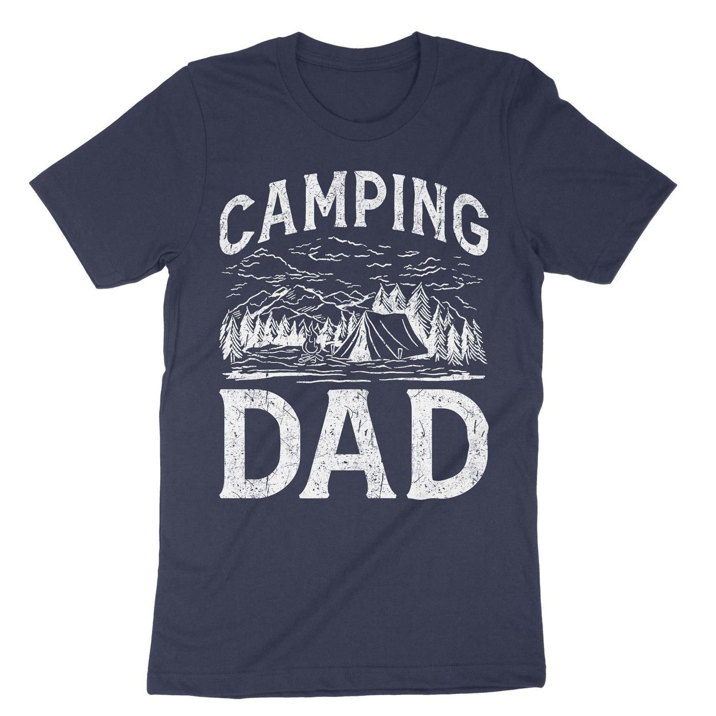 Navy Camping Dad T-Shirt#color_navy