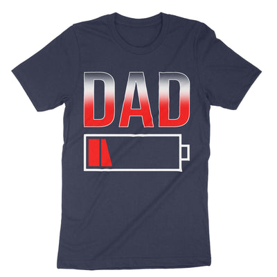 Navy Dad Battery Low T-Shirt#color_navy