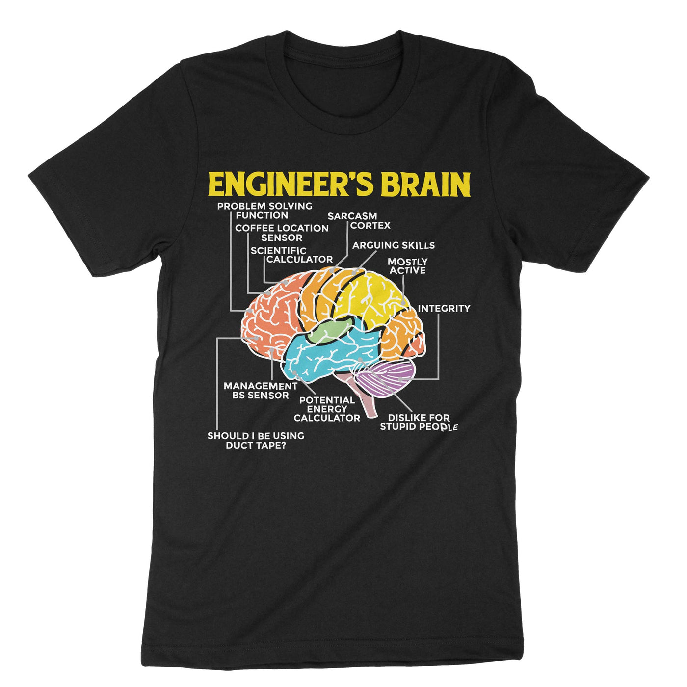 Black Engineers Brain T-Shirt#color_black