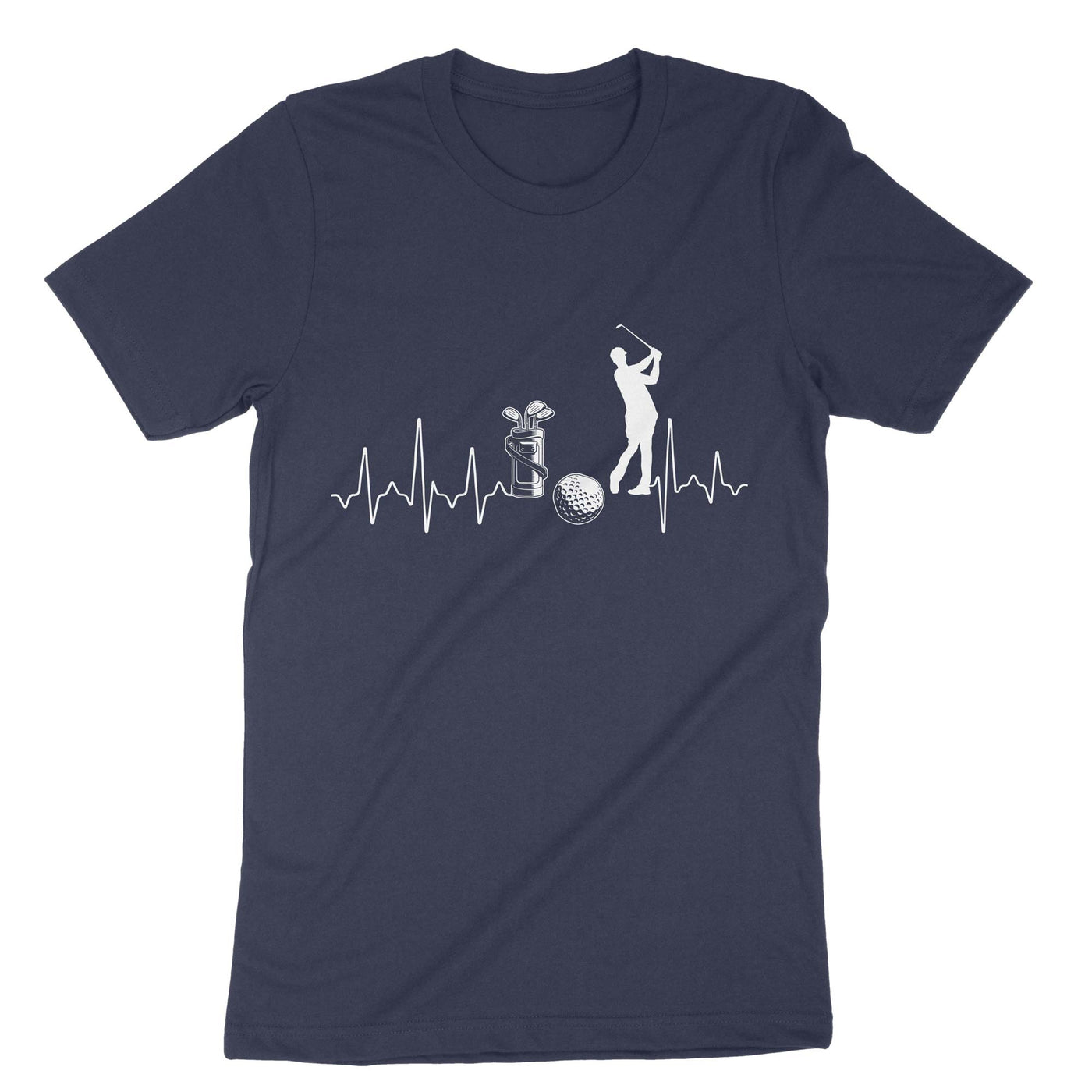 Navy Golf Heartbeat T-Shirt#color_navy