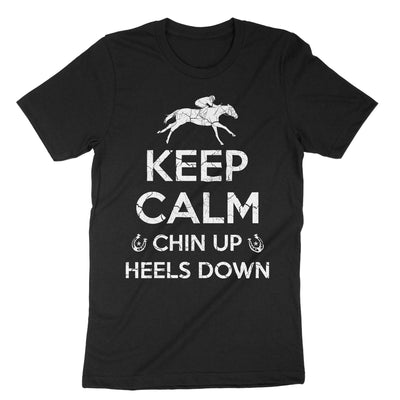 Black Keep Calm Horses T-Shirt#color_black