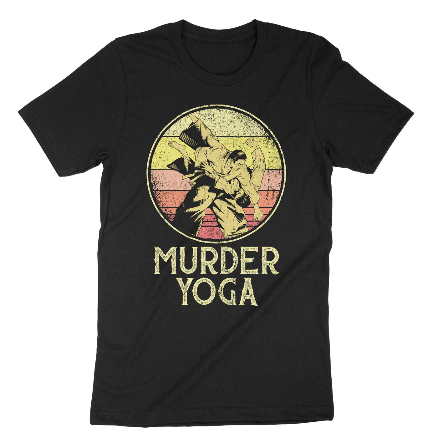 Black Murder Yoga T-Shirt#color_black