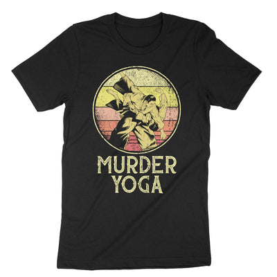 Black Murder Yoga T-Shirt#color_black