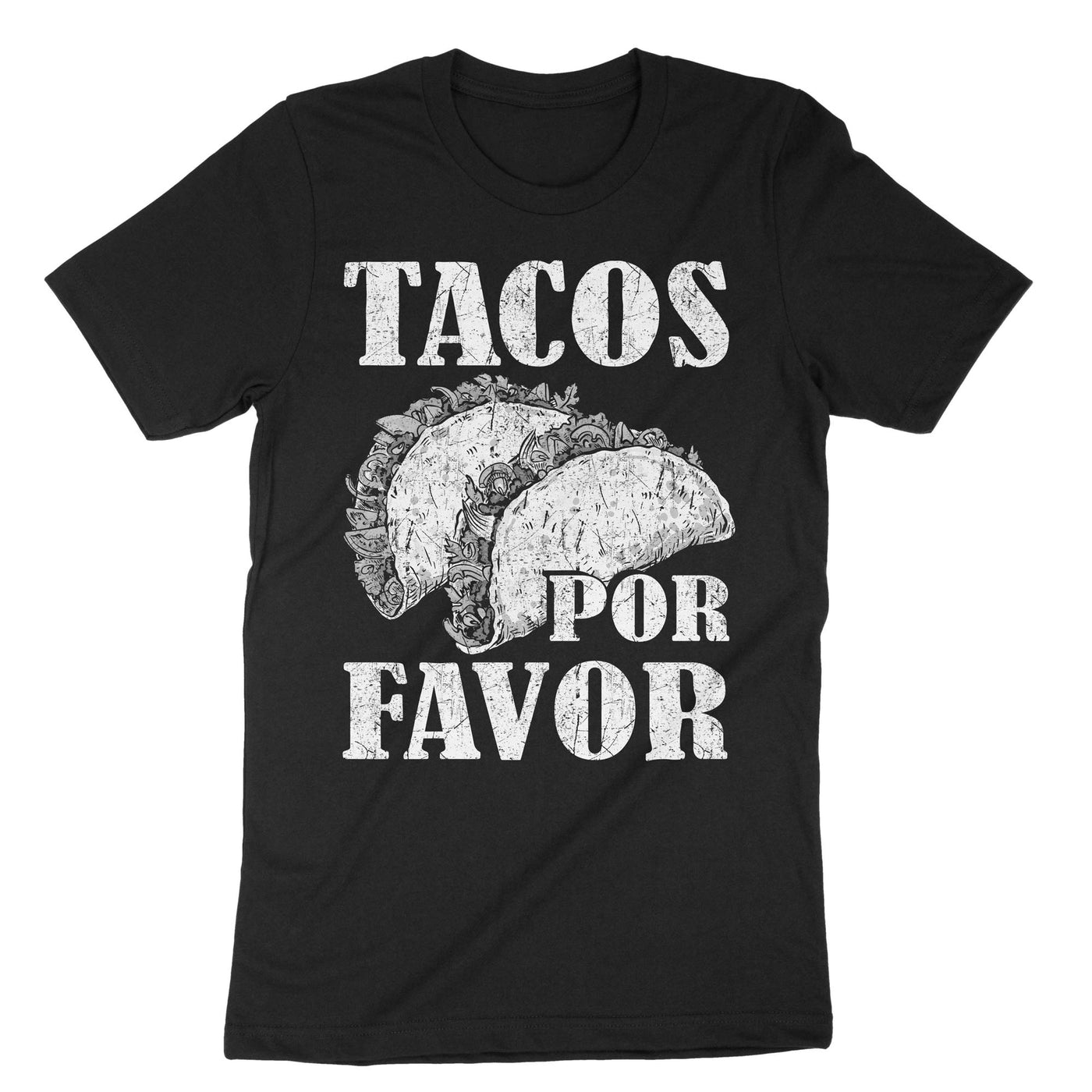 Black Tacos Por Favor T-Shirt#color_black