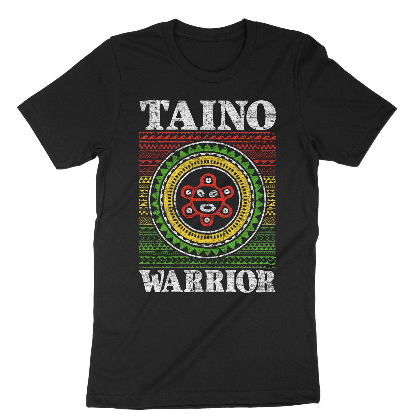Black Taino Warrior Flag Native American T-Shirt#color_black