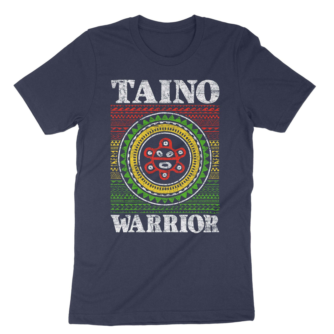 Navy Taino Warrior Flag Native American T-Shirt#color_navy