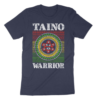 Navy Taino Warrior Flag Native American T-Shirt#color_navy