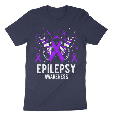 Navy Epilepsy Awareness T-Shirt#color_navy
