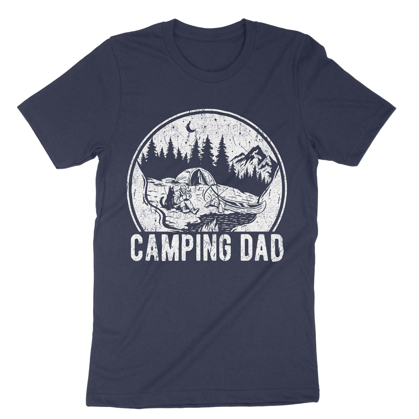 Navy Camping Dad T-Shirt#color_navy