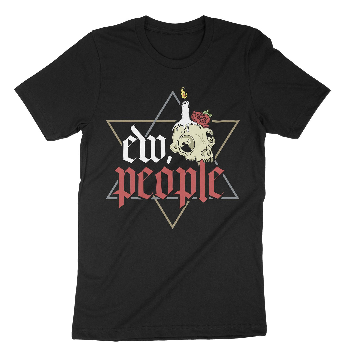 Black Ew People Gothic T-Shirt#color_black