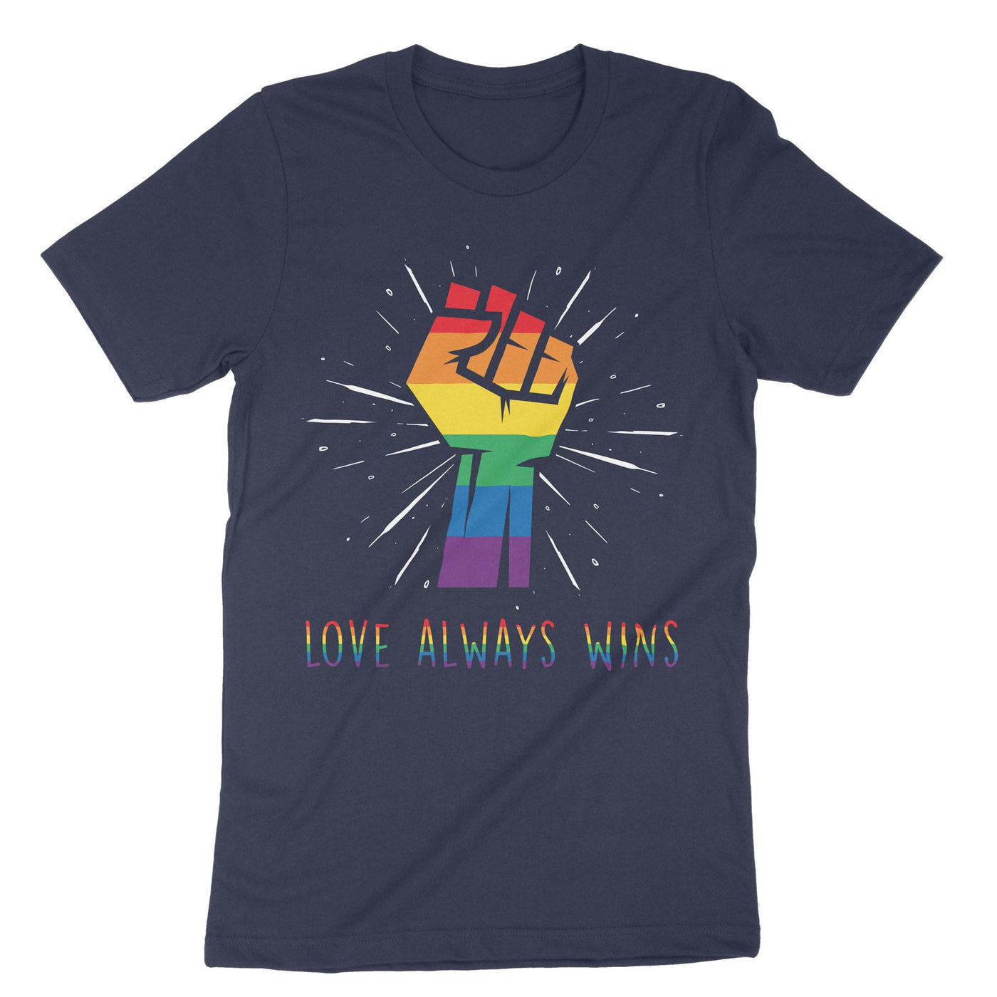 Navy Love Always Wins T-Shirt#color_navy