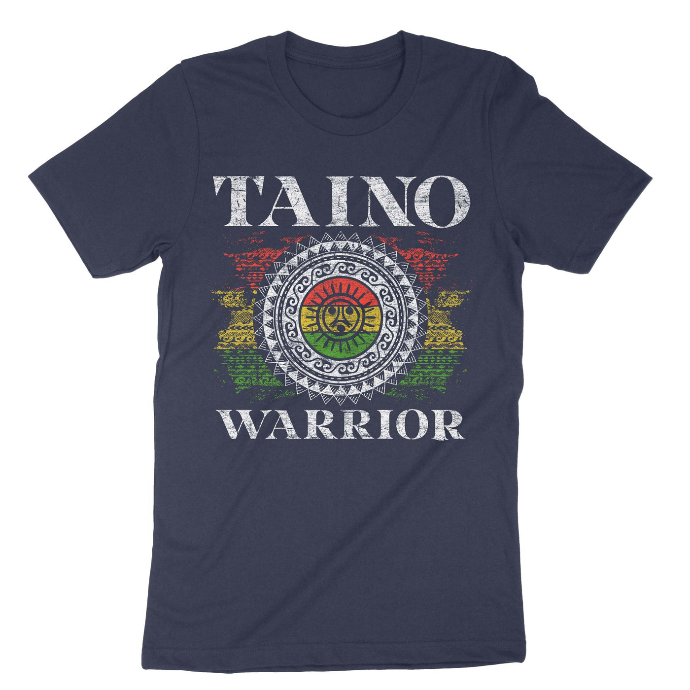 Navy Taino Warrior Flag Native American T-Shirt#color_navy