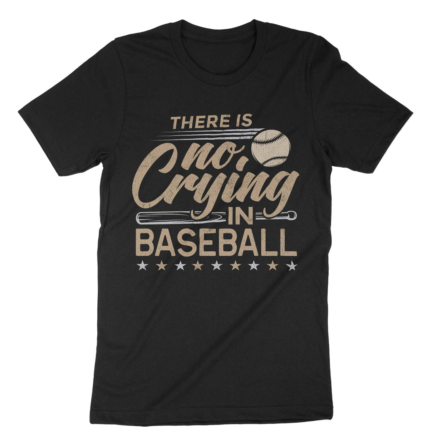 Black There Is No Crying In Baseball T-Shirt#color_black