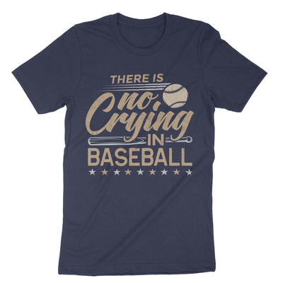 Navy There Is No Crying In Baseball T-Shirt#color_navy