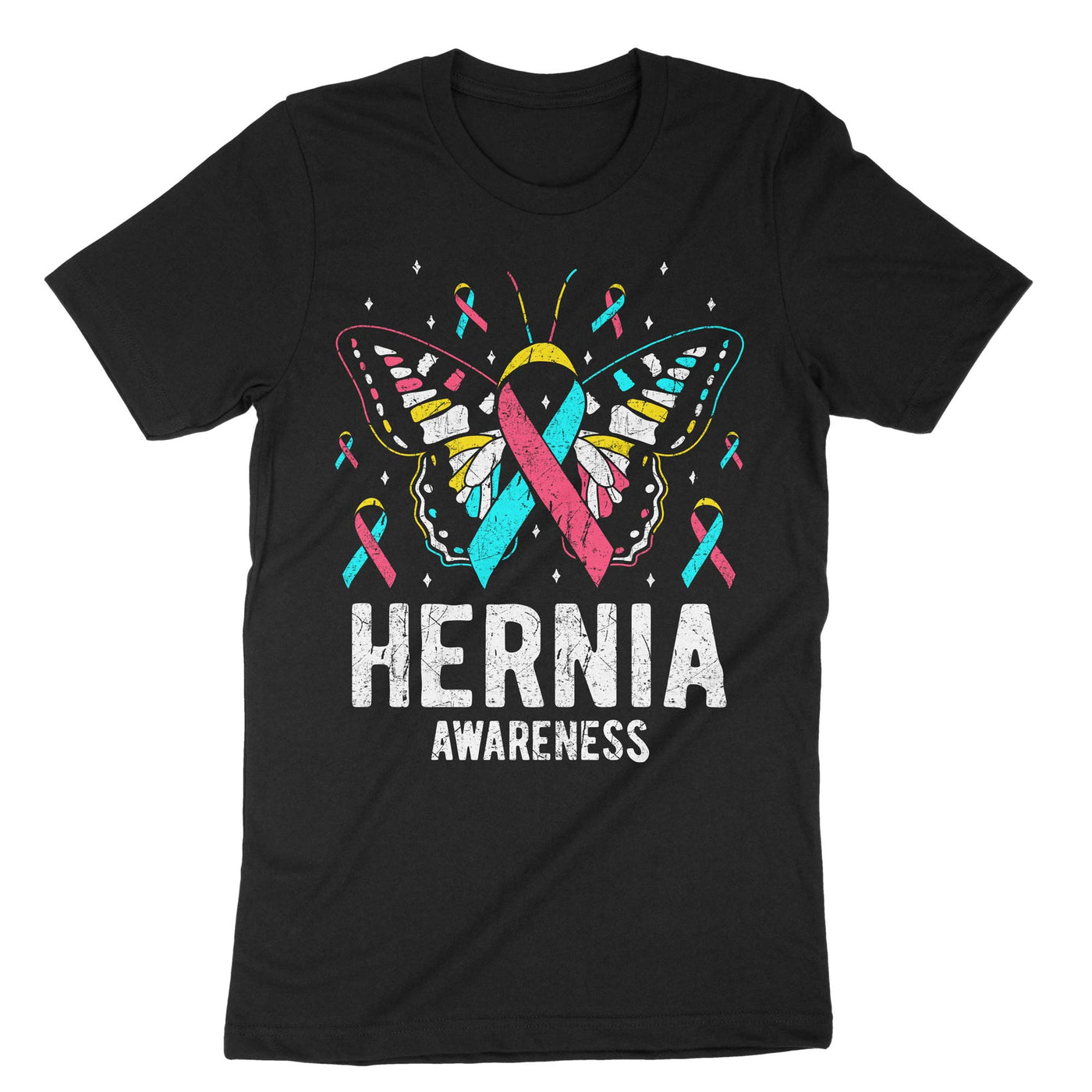 Black Hernia Awareness T-Shirt#color_black