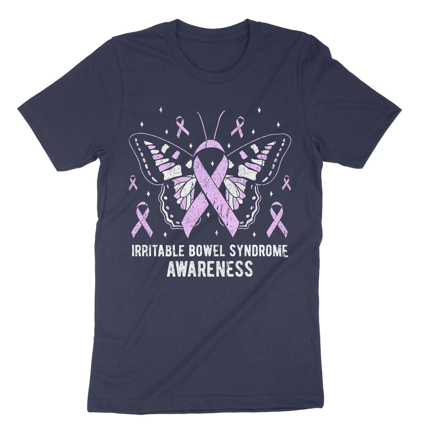 Navy Irritable Bowel Syndrome Awareness T-Shirt#color_navy