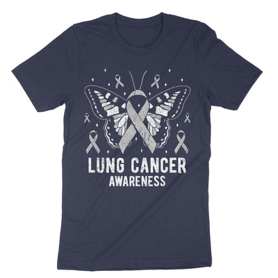 Navy Lung Cancer Awareness T-Shirt#color_navy