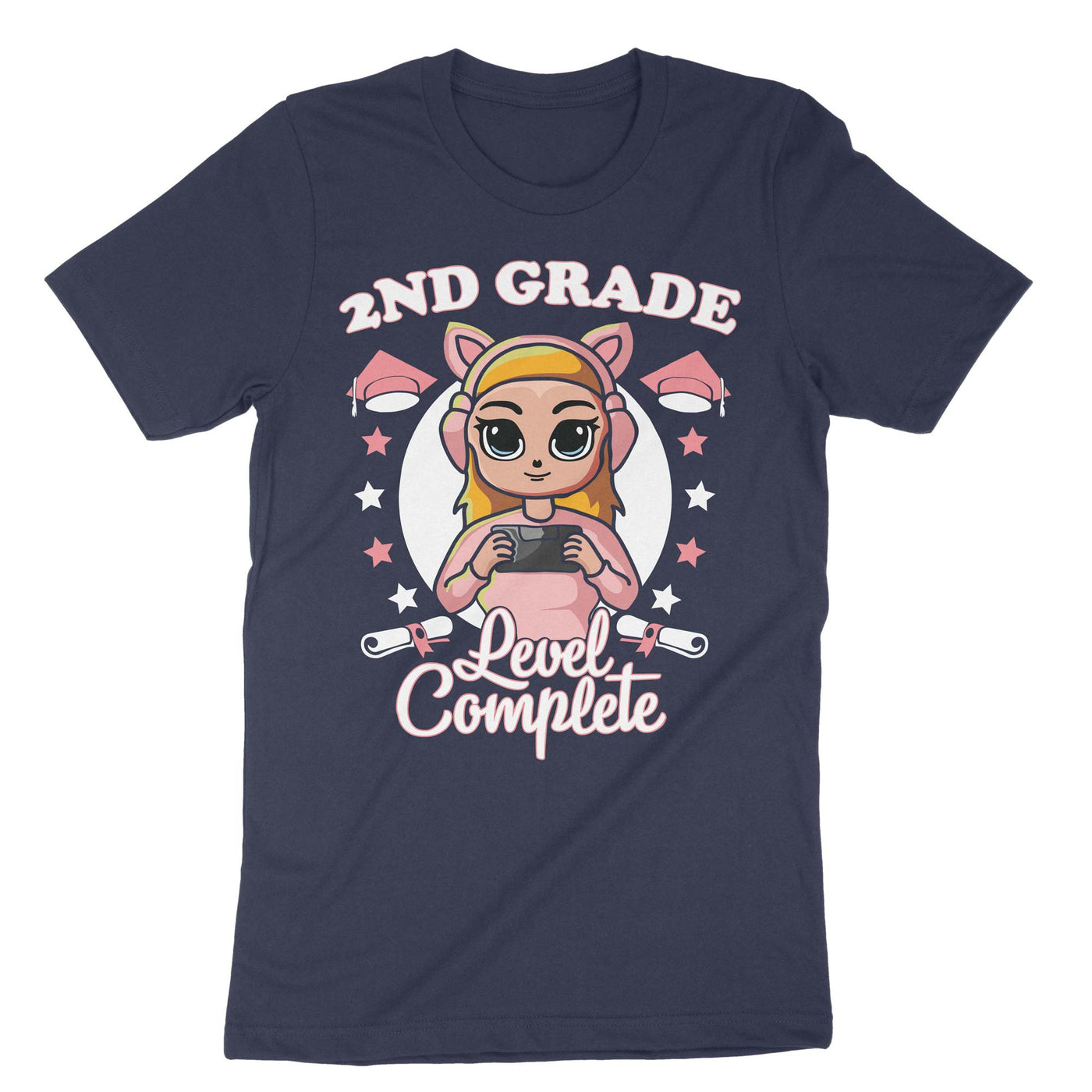 Navy 2nd Grade Level Complete T-Shirt#color_navy