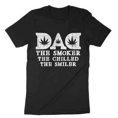 Black Dad The Smoker The Chilled The Smiler T-Shirt#color_black