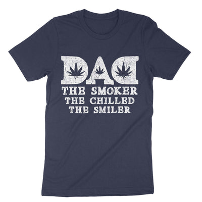Navy Dad The Smoker The Chilled The Smiler T-Shirt#color_navy