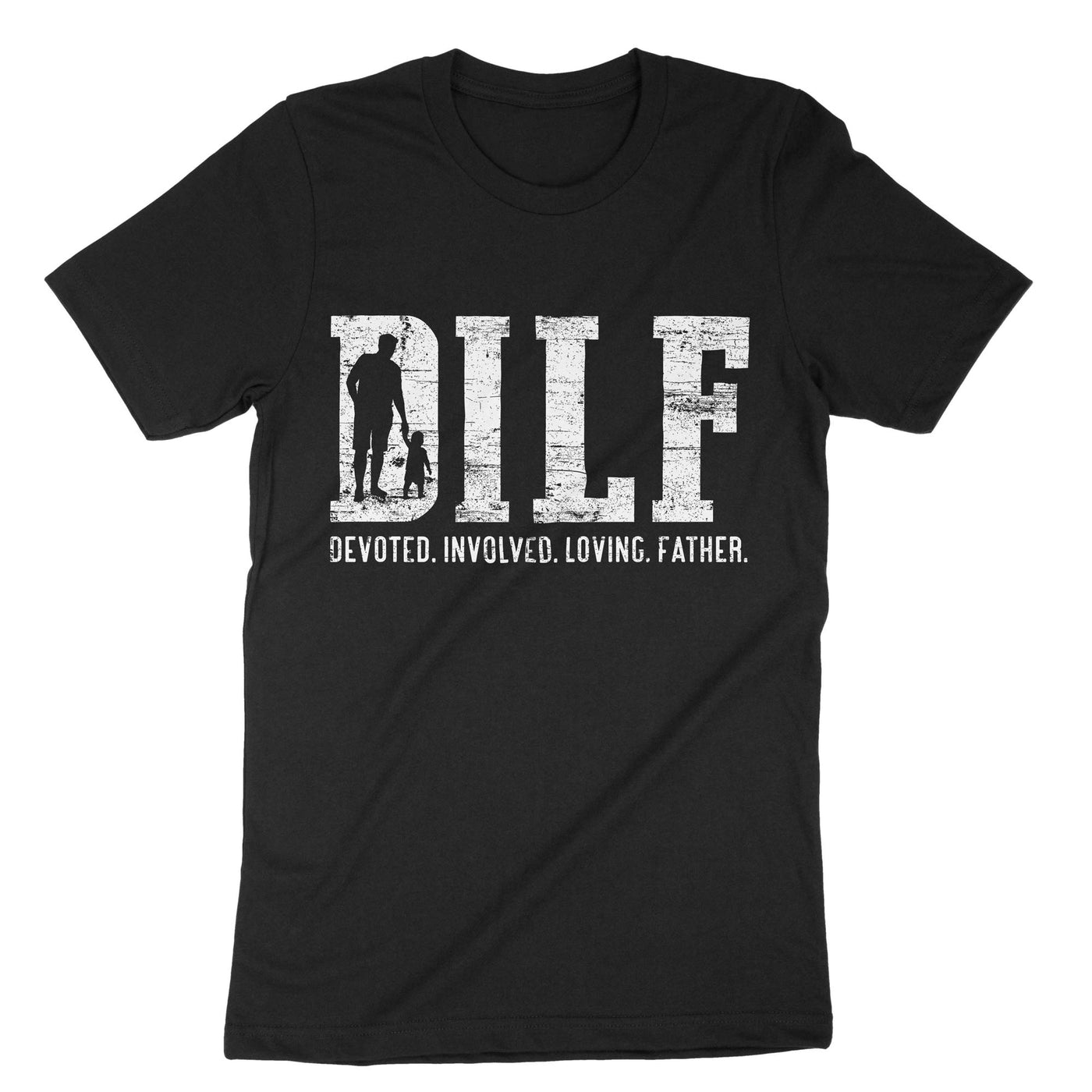 Black DILF Devoted Involved Loving Father T-Shirt#color_black