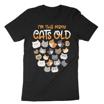 Black Im This Many Cats Old 20th Birthday T-Shirt#color_black