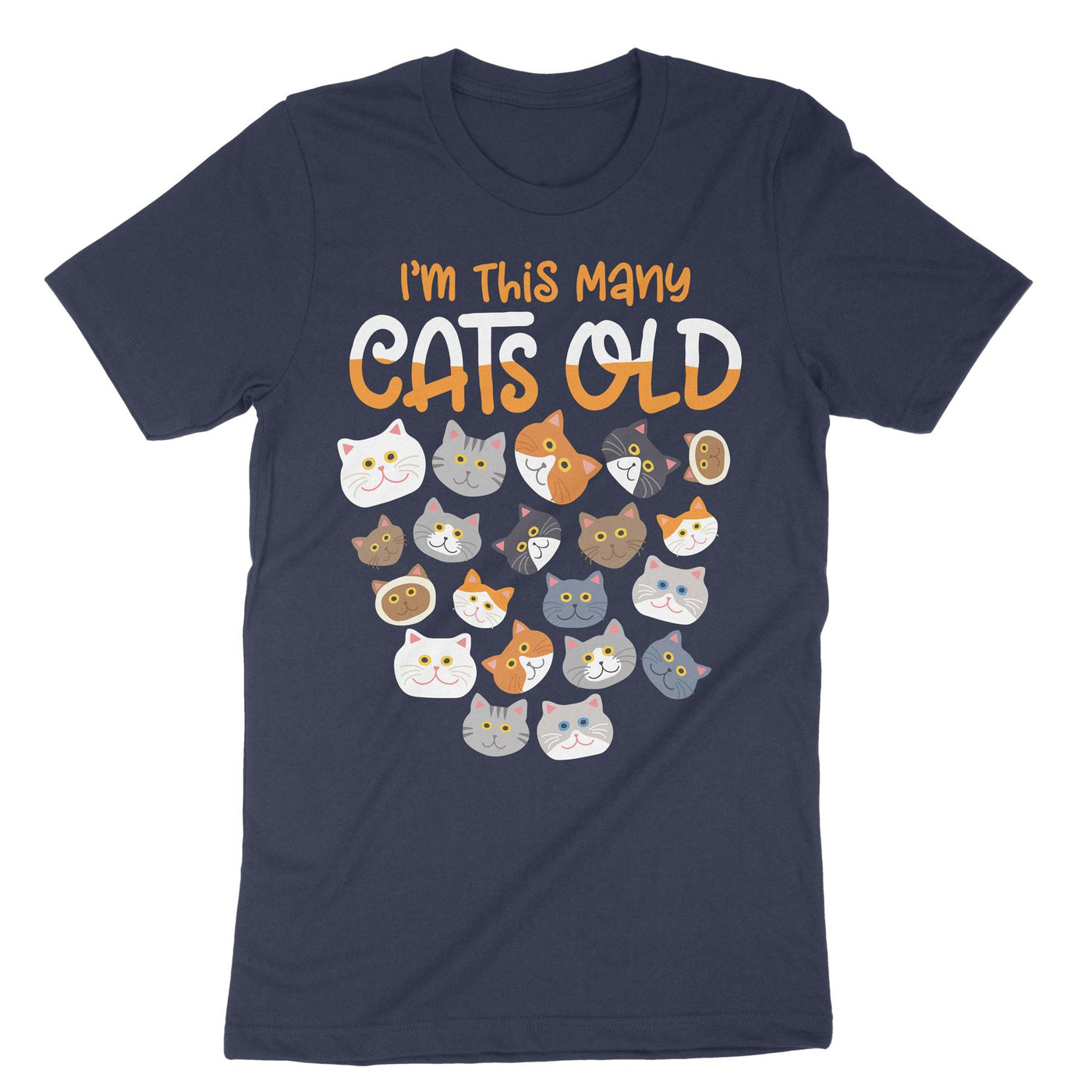 Navy Im This Many Cats Old 20th Birthday T-Shirt#color_navy