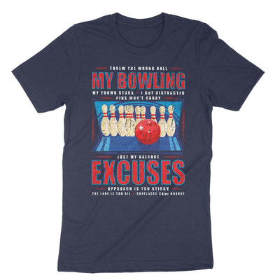 Navy My Bowling Excuses T-Shirt#color_navy